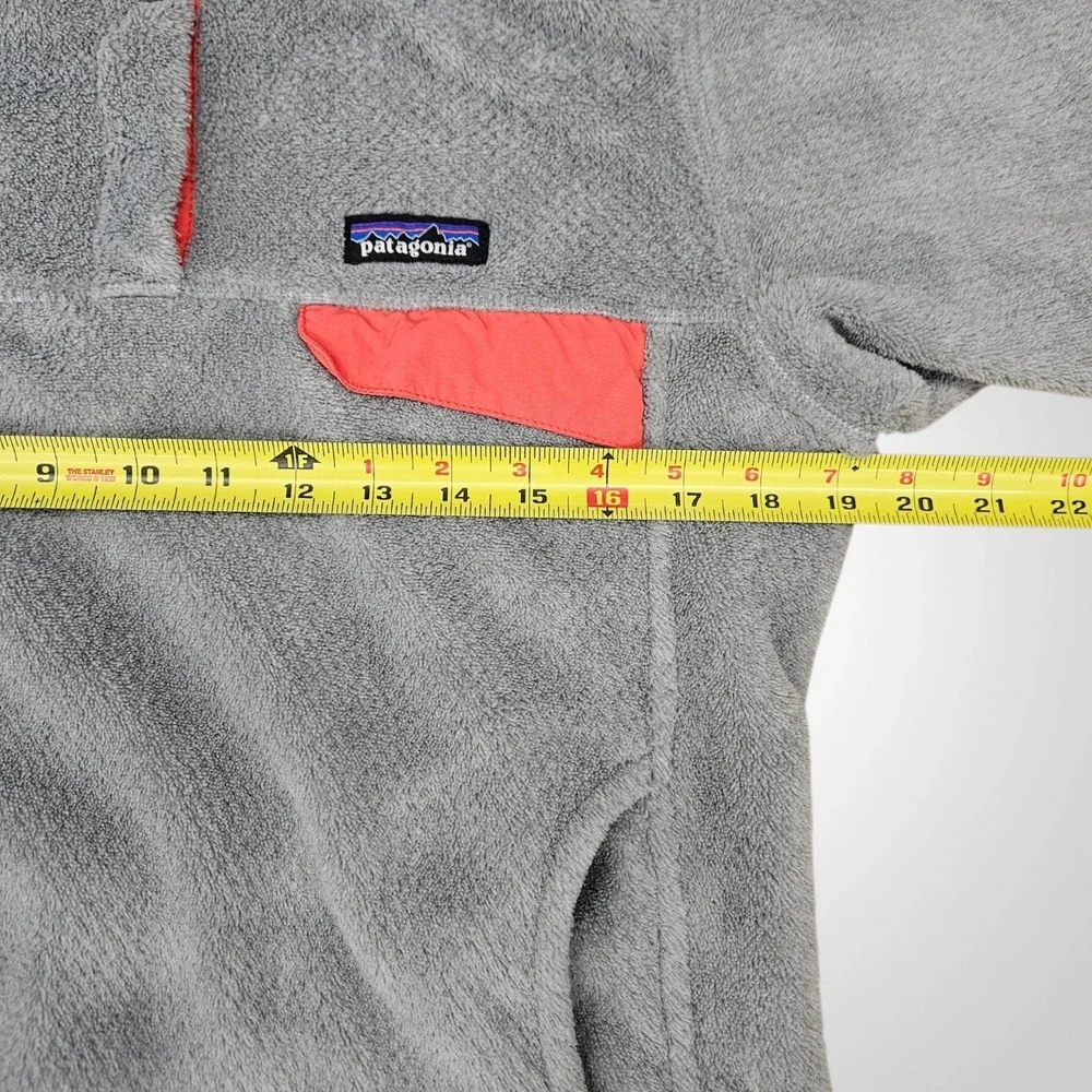 PATAGONIA‎ Re-Tool Snap-T Fleece Pullover Women's Medium Gray Pink Polartec Y2K